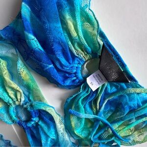 Kim Shui Blue and Green Maxi Dress